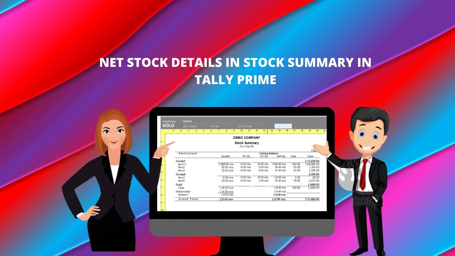 NETT STOCK DETAILS IN STOCK SUMMARY