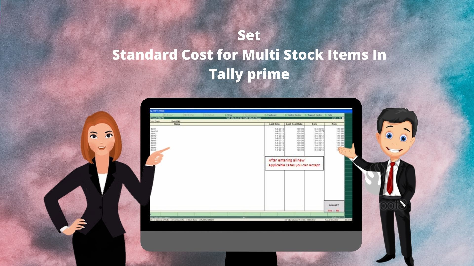 Set Standard Cost for Multi Stock Items